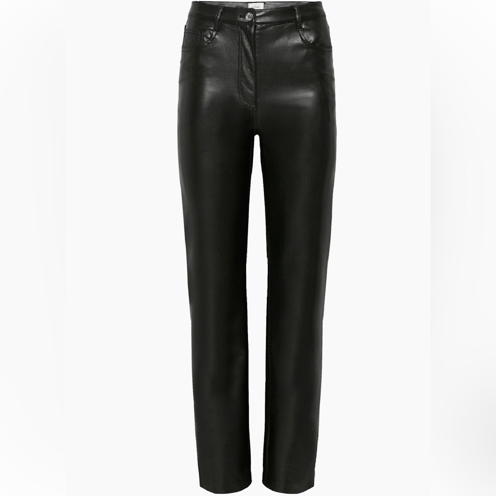 Aritzia Black Faux Leather Pants